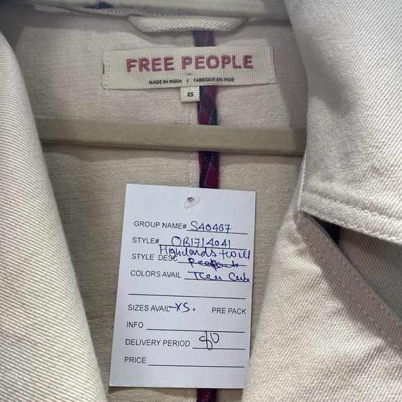 Free people highland twill trench XS over size new with tags - Picture 2 of 6